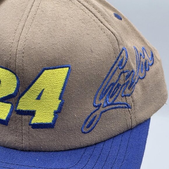 Vintage Jeff Gordon Hat Cap Snap Back Mens One Size Blue NASCAR Racing Script 24 - Picture 4 of 10